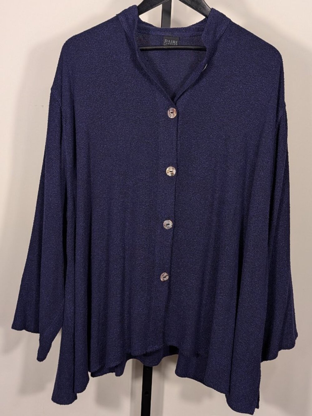 DAIRI Fashion Lagenlook Oversized Tunic Sweater Purple Art to Wear | Sz Med -3X